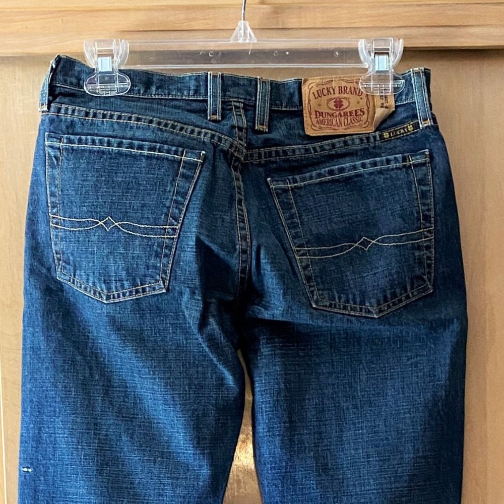 NWOT Sz 4/27 LONG Lucky Brand Dark Wash Laura Jean - Picture 3 of 5